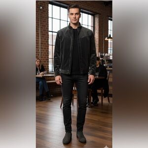 Vintage 70s Givenchy Monsieur Corduroy Western Bomber‎ Jacket Men’s Small